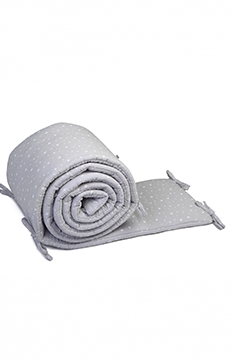 Yappy Star Grey Muslin 360cm Kinderbett-Bumper
