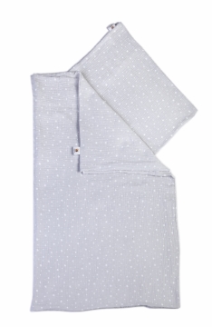 YappyStar Grey gultas veļa 100x130 / 38x55 cm