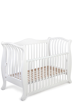 YappyLa:le SILVER Babybett, WHITE
